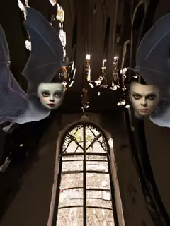 Halloween Bats Postcard - AI